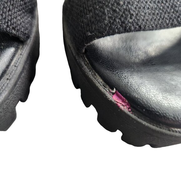 Madden NYC Womens Chunky Black Sandals Size 8 Lug Sole y2k Platform - Picture 9 of 9